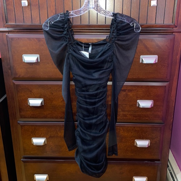 SEXY BLACK MESH DRESS 🔥 NWT - Picture 2 of 5